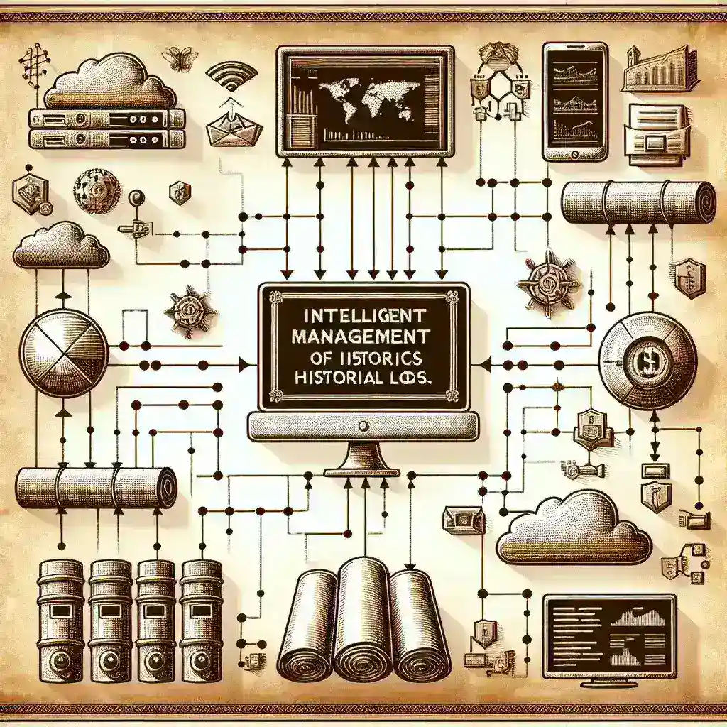 "Infografía que muestra las principales plataformas para la gestión inteligente de logs históricos, destacando características y beneficios clave para empresas modernas."